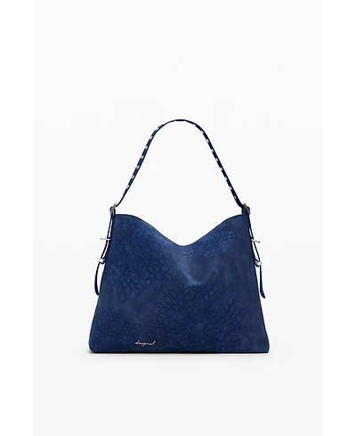 Desigual Women's Medium mandala embossed shoulder bag