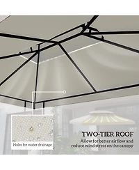 Outsunny 10' x 13' Gazebo Replacement Canopy for 84C-101,