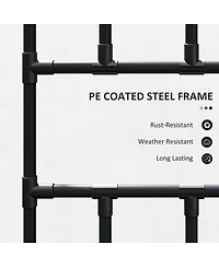 Outsunny 8 Ft Tall Tomato Cage, Metal Garden Trellis for Climbing Plants