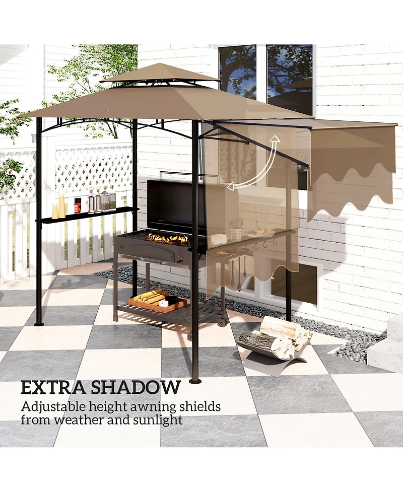 Outsunny 8' x 5' Grill Gazebo, - Gazebo