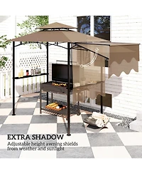Outsunny 8' x 5' Grill Gazebo, - Gazebo
