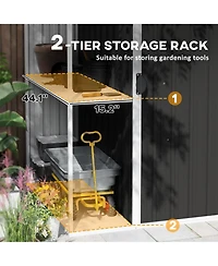 Outsunny 8 x 4ft Metal Shed, Outdoor Shed with Lock, Warm