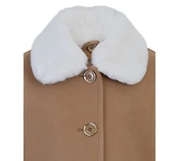 Michael Kors Big Girls Faux Wool Collar Jacket