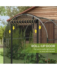 Outsunny 4' x 8' Plant Protection Tent Crop Cage with Door