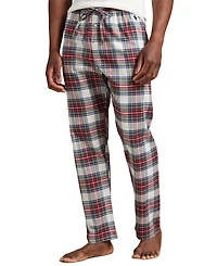 Polo Ralph Lauren Men's Plaid Pattern Flannel Yarn Dyed Drawstring Pajama Pants