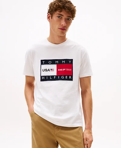 Tommy Hilfiger Men's x U.s. SailGP Team Flag Graphic Short Sleeve T-Shirt