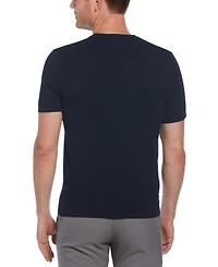 Perry Ellis Men's Short Sleeve Solid Crewneck Sweater