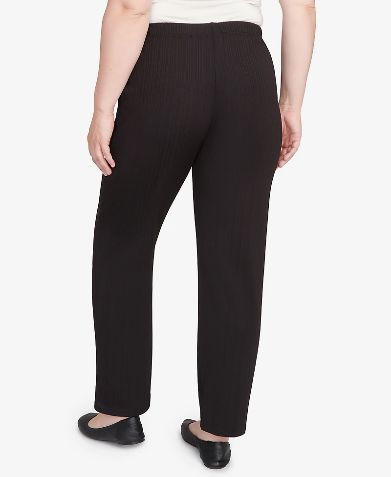 Alfred Dunner Petite Ribbed Knit Short Length Pants
