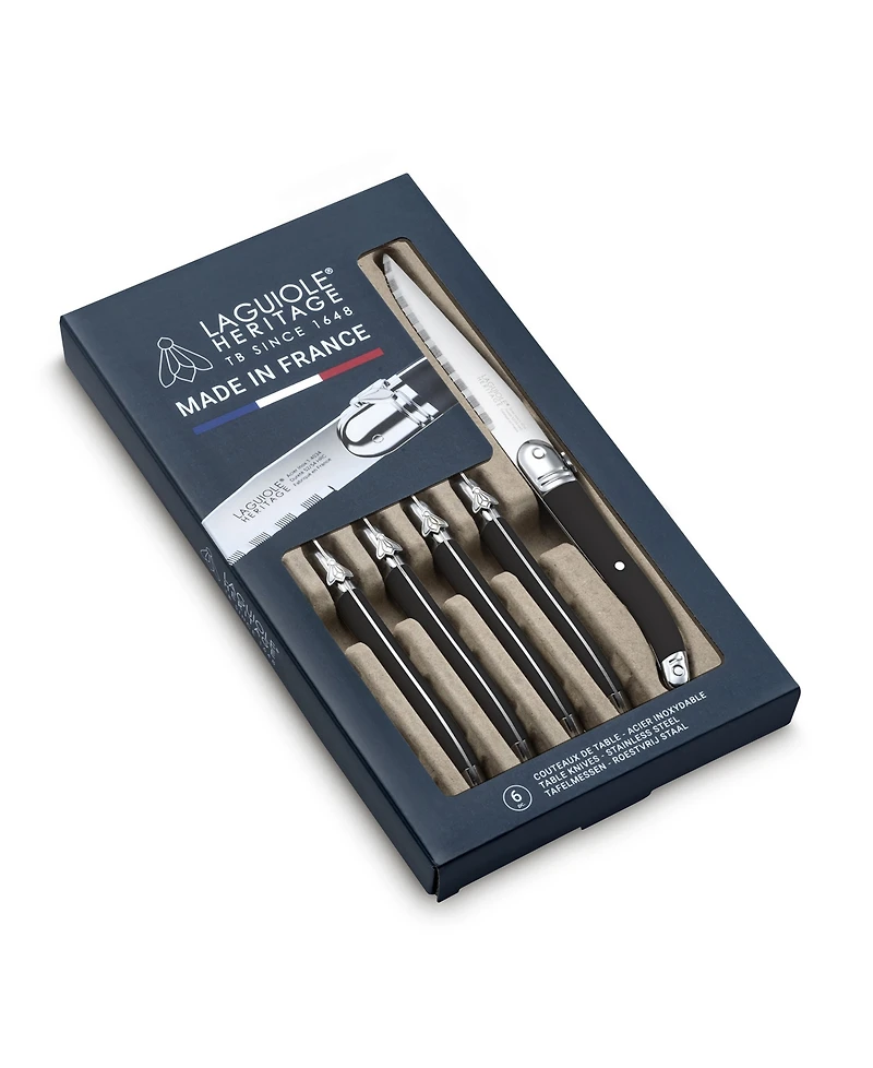 Laguiole Heritage Stainless Steel 6-Pc. Steak Knife Set