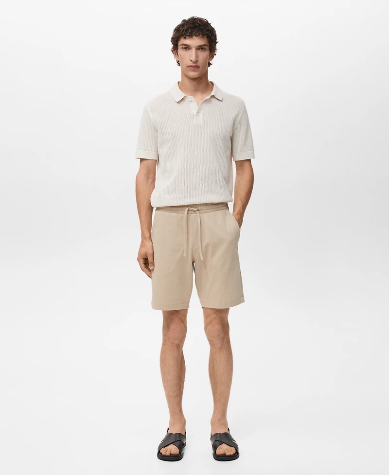 Mango Men's Cotton 8" Bermuda Shorts
