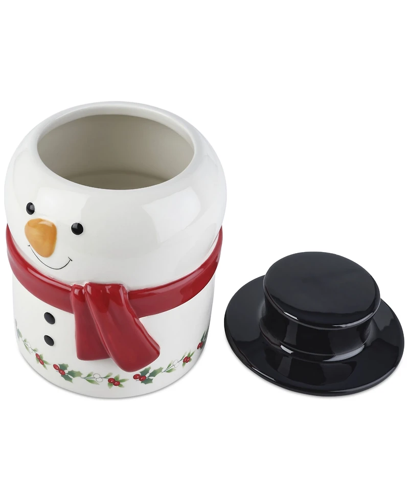 Winterberry Snowman Lidded Canister