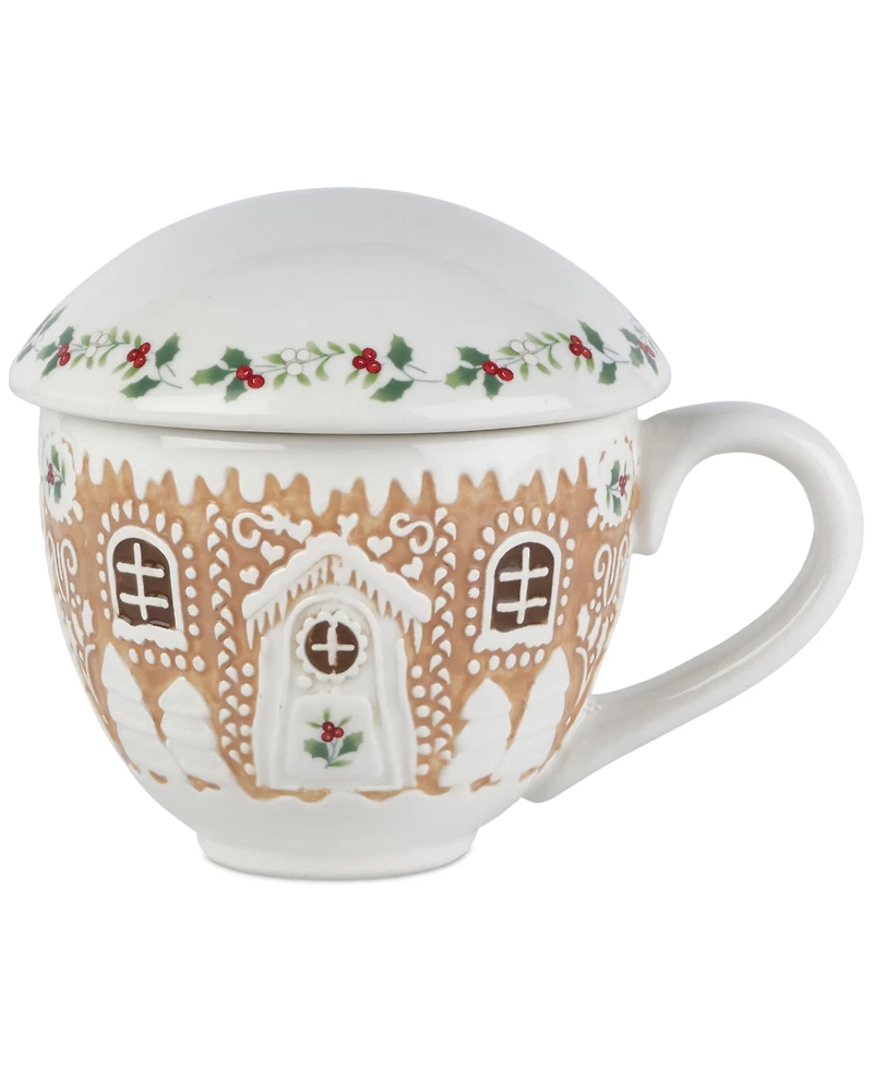 Winterberry Gingerbread Mug with Lid