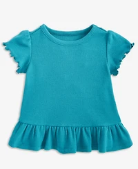 First Impressions Baby Girls Short-Sleeve Solid Rib T-Shirt, Macy's Exclusive