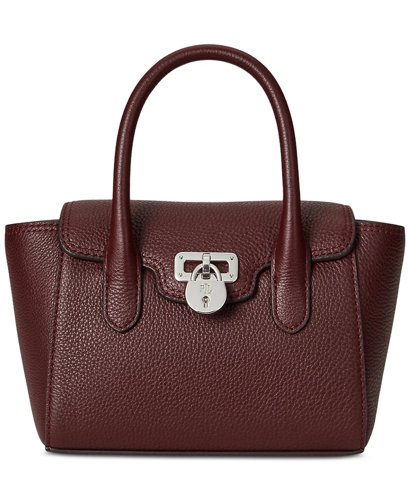 Lauren Ralph Lauren Tanner Small Pebbled Leather Satchel