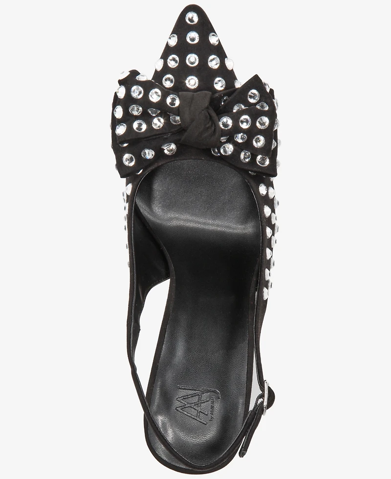 Aaj By Aminah Women's Gemma Bow Slingback Pumps