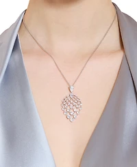 Eliot Danori Cubic Zirconia Lacey Pendant Necklace, 17" + 3" extender