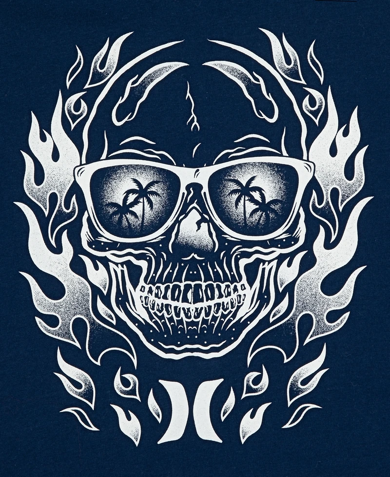 Hurley Big Boys Skull Graphic Hooded Sweatshirt