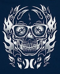 Hurley Big Boys Skull Graphic Hooded Sweatshirt