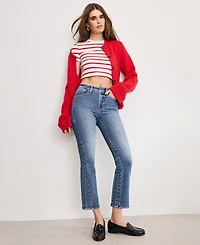 Good American Women's Crop Mini Boot Cut Jeans