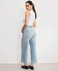 Good American Women's Palazzo Cropped Jeans