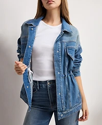 Good American Women's Barrel Sleeve Denim Jacket