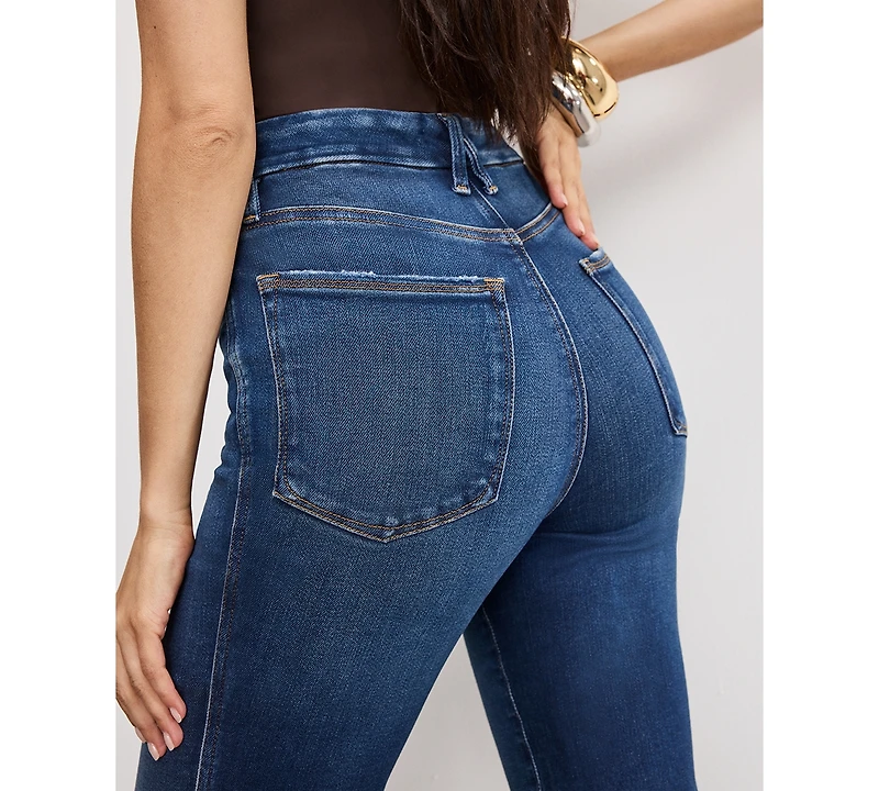 Good American Women's Soft Tech Curve Straight Jeans