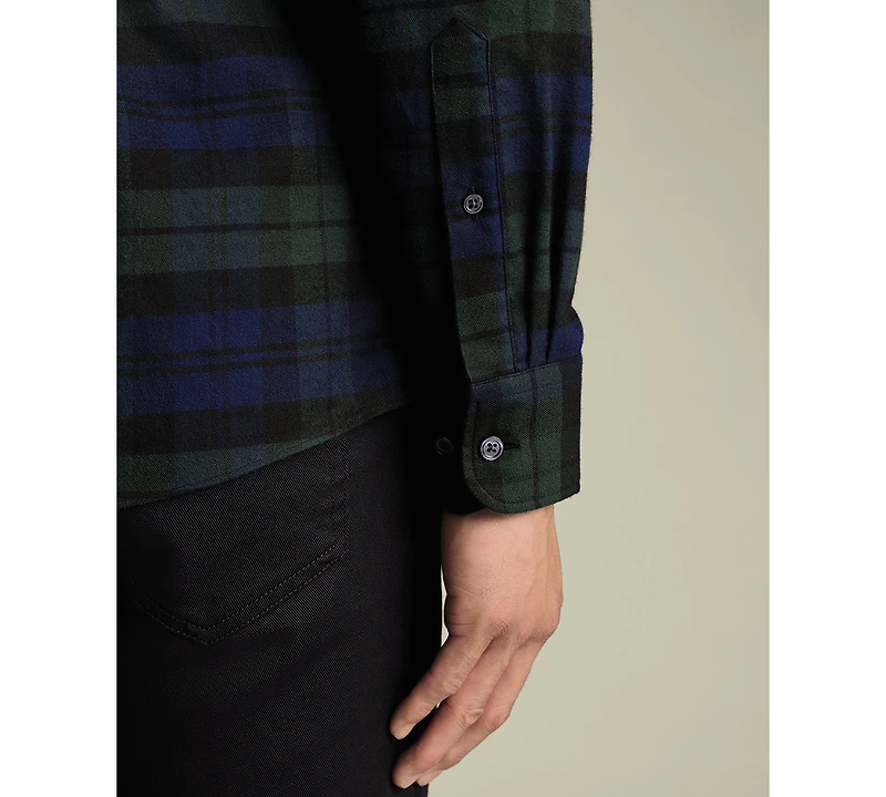 Charles Tyrwhitt Men's Plaid Long-Sleeve Shirt