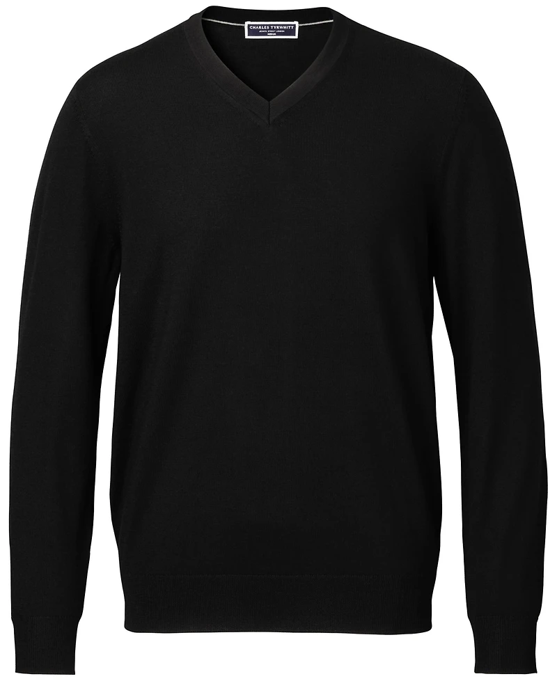 Charles Tyrwhitt Men's V-Neck Regular-Fit Sweater