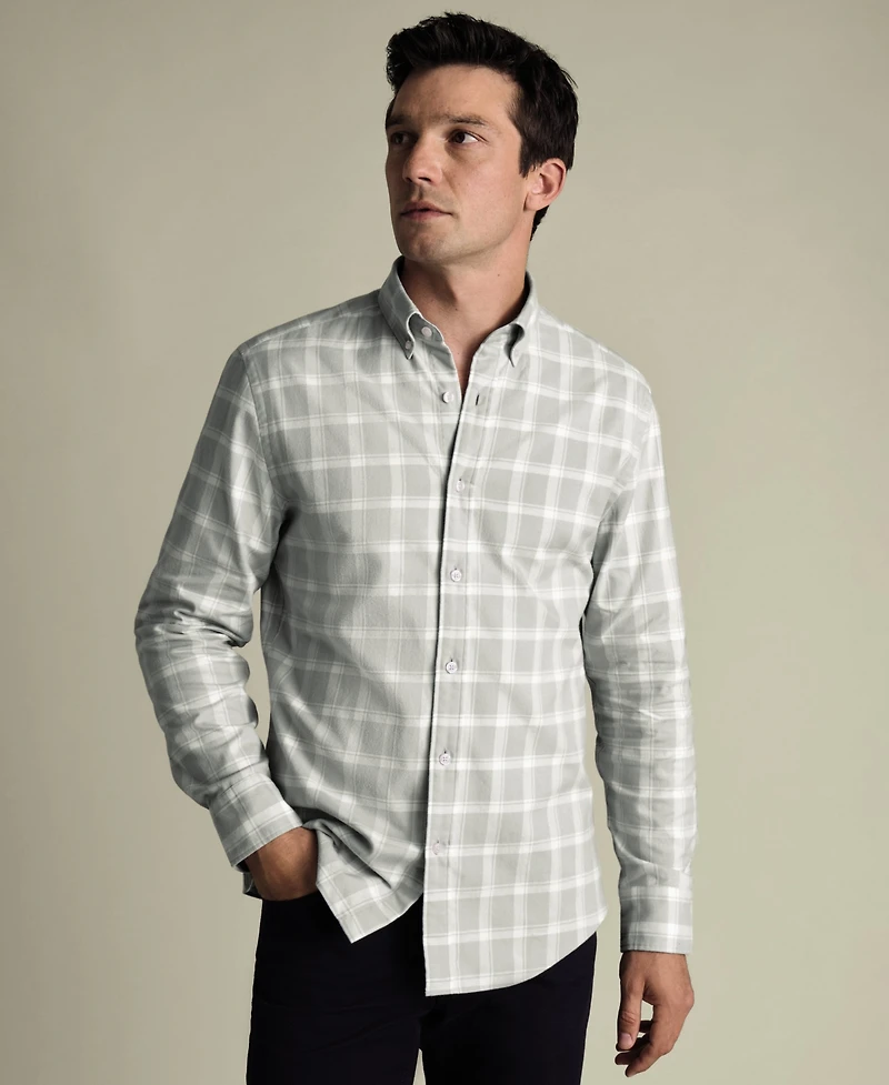 Charles Tyrwhitt Men's Plaid Long-Sleeve Shirt
