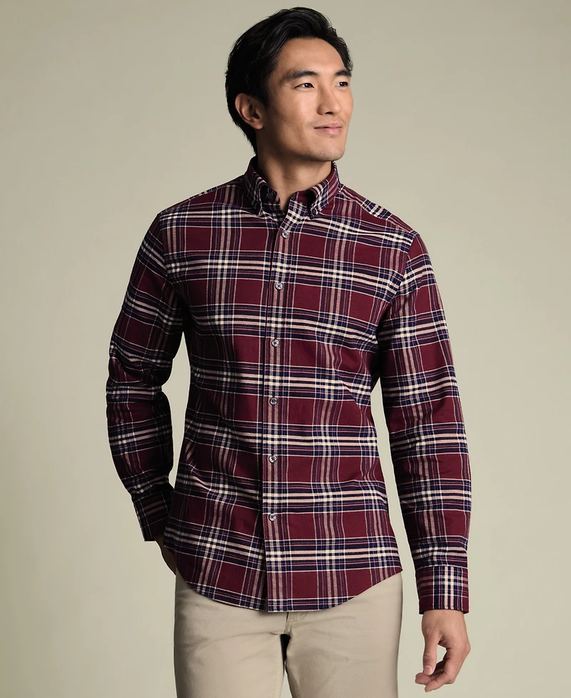 Charles Tyrwhitt Men's Plaid Long-Sleeve Shirt