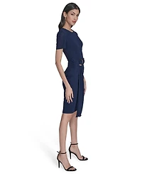 Vince Camuto Women's Knit Bodycon Dress With Hardware Detail