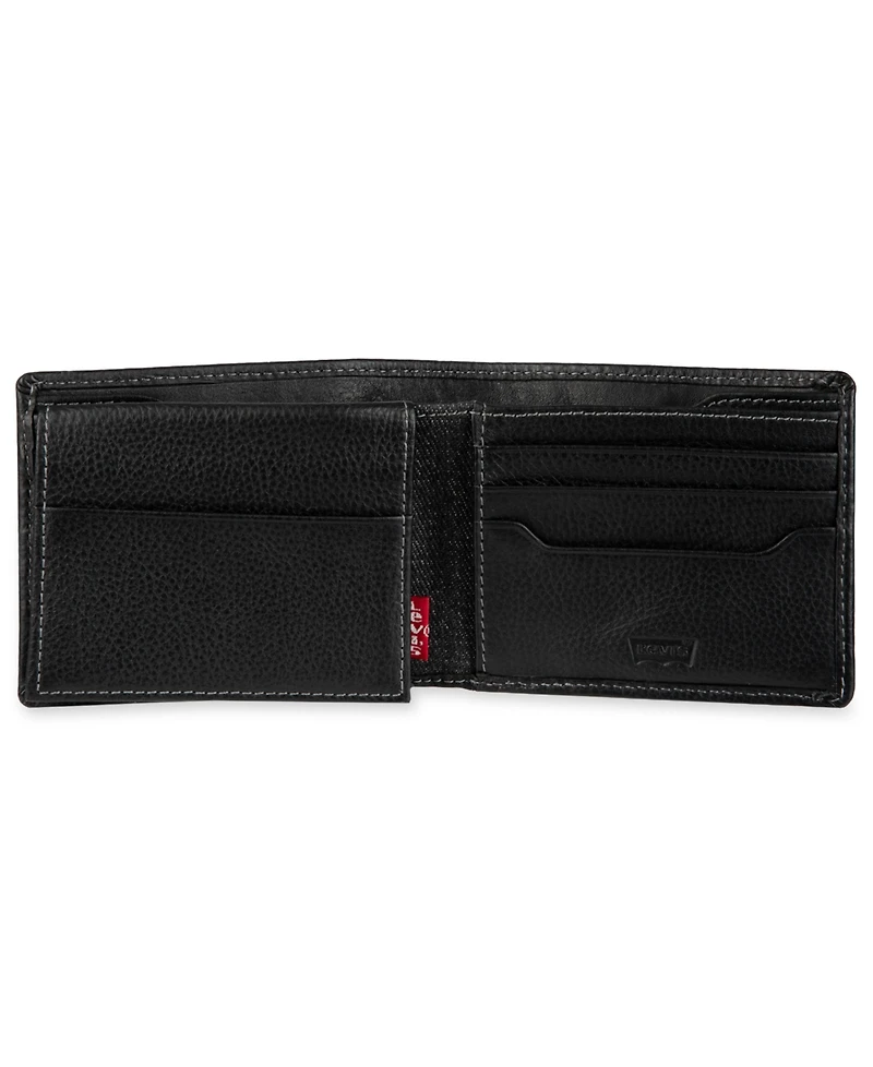 Levi's Men's Bill Divider and Ornament Passcase Wallet