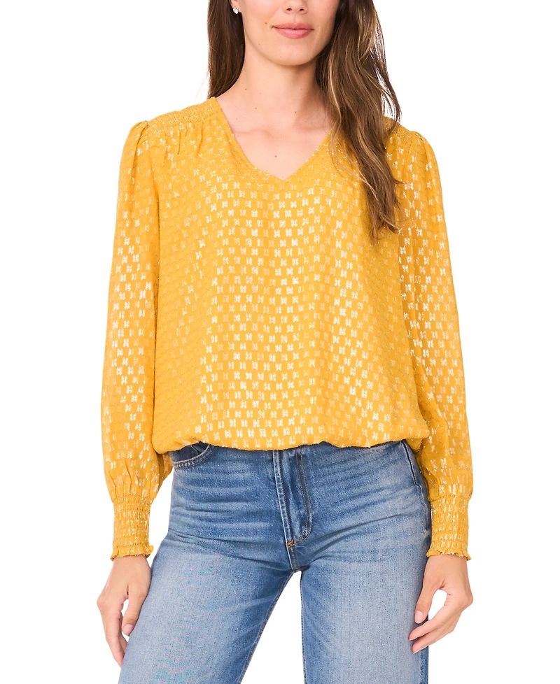 Sam & Jess Women's Blouson V-Neck Top