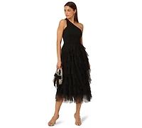 Adrianna Women's One-Shoulder Midi Dress