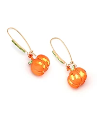 Betsey Johnson Faux Stone Pumpkin Dangle Earrings