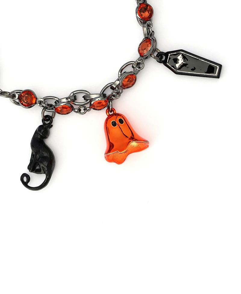 Betsey Johnson Faux Stone Halloween Mixed Charm Stretch Bracelet