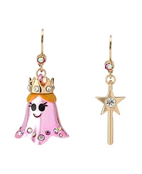 Betsey Johnson Faux Stone Halloween Princess Wand Mismatch Earrings