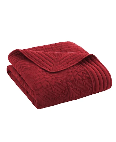 Levtex O Christmas Tree Reversible Quilted Throw, 50" x 60"