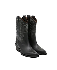Stivali New York Women's Suede Leather Western Cowboy Booties