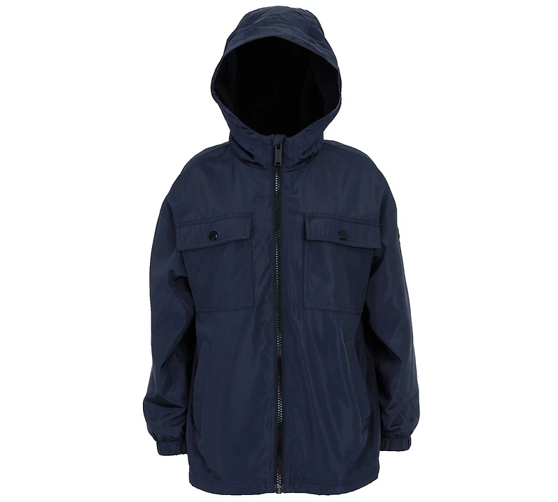 Michael Kors Big and Toddler Boys Fleece Lined Zipper Rain Jacket