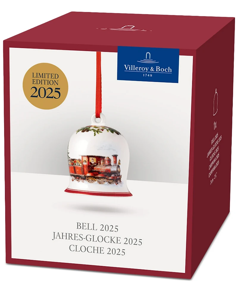 Villeroy & Boch 2025 Annual Bell Ornament, 15th Anniversary Edition