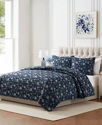 Seventh Studio Vancie Floral Pinsonic Microfiber Quilt Sets