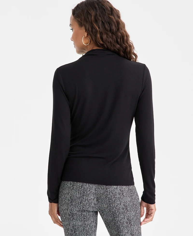 I.n.c. International Concepts Petite Mock-Neck Top, Macy's Exclusive