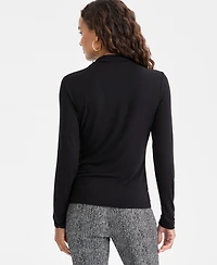 I.n.c. International Concepts Petite Mock-Neck Top, Macy's Exclusive