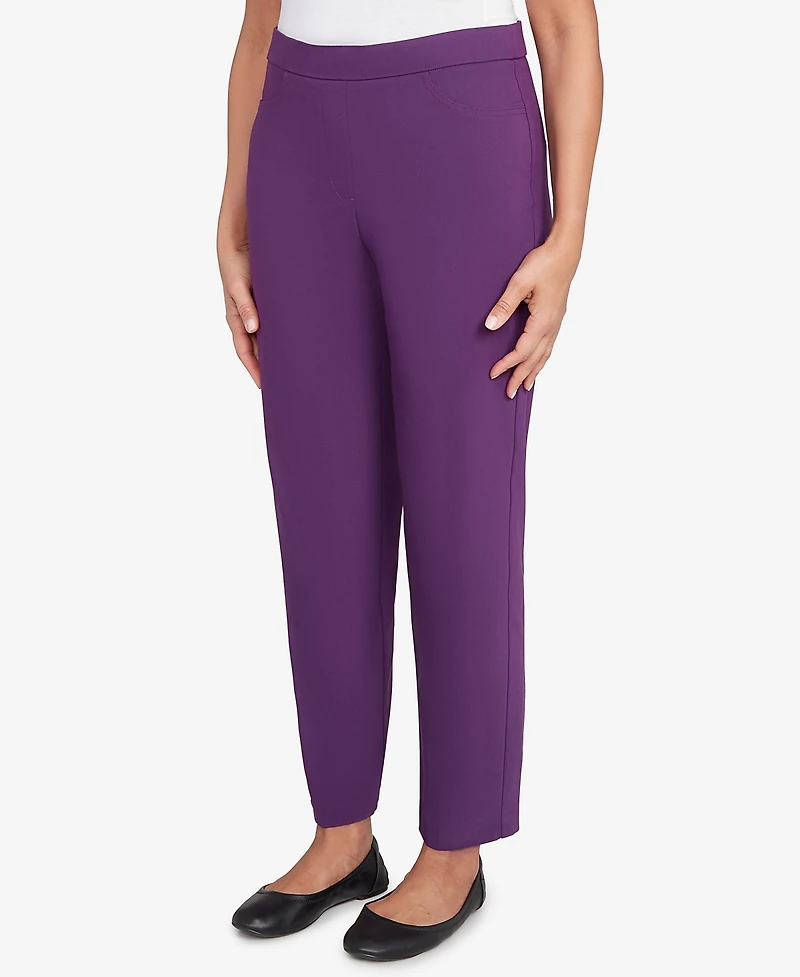 Alfred Dunner Women's Classic Allure Fitted Stretch Short Length Pants
