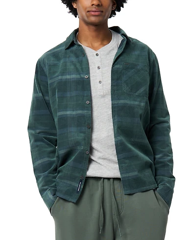 Buffalo David Bitton Men's Sinclair Plaid Baby Cord Shirt