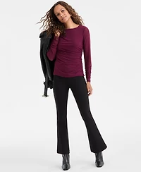 I.n.c. International Concepts Petite Ruched Long-Sleeve Top, Macy's Exclusive