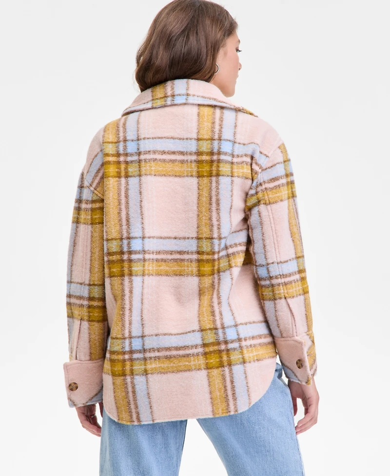 On 34th Women's Relaxed Plaid Shacket, Macy's Exclusive