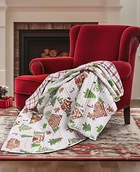 Levtex Gingerbread Village Reversible Quilted Throw, 50" x 60"