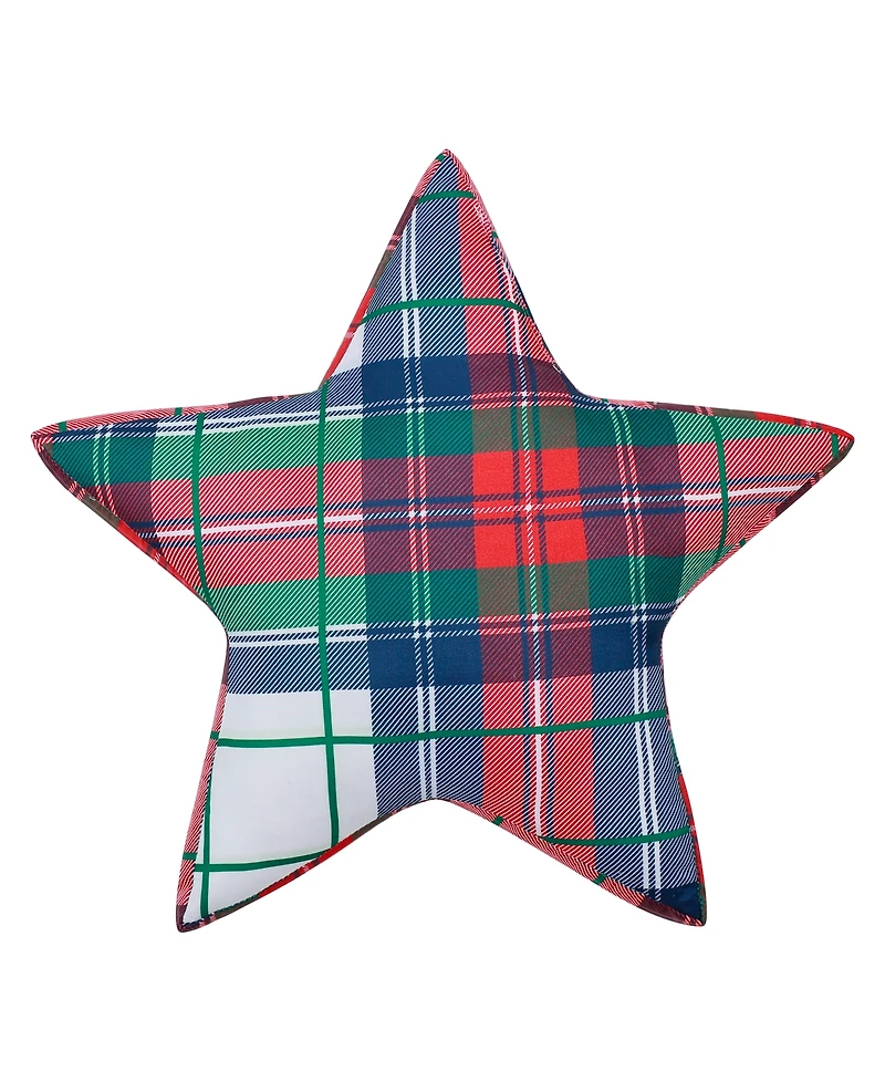 Levtex Spencer Plaid Star Shaped Decorative Pillow